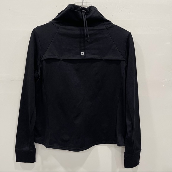 Fabletics Jolie Black Funnel Neck Pullover Sweater Training Top Lace Detail - Picture 2 of 8